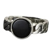 SIEGELRING HERREN SILBER ONYX-STEIN KETTE UMGEBEN - Königlicher Siegelring