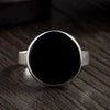 SIEGELRING HERREN SILBER KLASSISCH MIT ONYX-STEIN - Königlicher Siegelring
