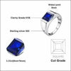 SIEGELRING HERREN SILBER BLAUER SAPPHIRE METAFORM-STEIN - Königlicher Siegelring