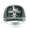SIEGELRING HERREN SILBER SYMBOL VON AHURA MAZDÂ - Königlicher Siegelring