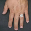 SIEGELRING HERREN STERLING SILBER MIT EINEM JERUSALEM KREUZ GRAVIERT - Königlicher Siegelring