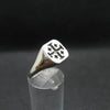 SIEGELRING HERREN STERLING SILBER MIT EINEM JERUSALEM KREUZ GRAVIERT - Königlicher Siegelring