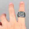 SIEGELRING HERREN WIKINGER MYTHOLOGIE SYMBOL KELTISCHER KNOTEN EDELSTAHL - Königlicher Siegelring