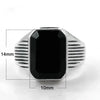 SIEGELRING HERREN SILBER SCHWARZER ONYX - Königlicher Siegelring