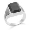 SIEGELRING HERREN SILBER SCHWARZER ONYX - Königlicher Siegelring