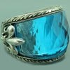 SIEGELRING MIT DEM STEIN DER WEISHEIT JUGEND ( AQUAMARIN-STEIN ) - Königlicher Siegelring