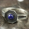 SIEGELRING MIT LAPISLAZULI-STEIN IN FORM EINES SECHSECKS - Königlicher Siegelring