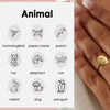 ORIGAMI TIERE SIEGELRING PERSONALISIEREN - Königlicher Siegelring
