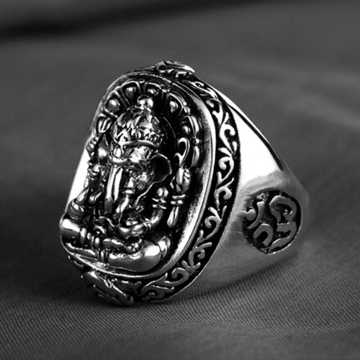     siegelring-religioser-herren-silber-ganesh-gott-elephant