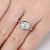 OVALER DIAMANTEN SIEGELRING DAMEN SILBER - Königlicher Siegelring