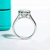 QUADRATISCHER EINFACHER DIAMANT SIEGELRING DAMEN SILBER - Königlicher Siegelring