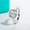 QUADRATISCHER EINFACHER DIAMANT SIEGELRING DAMEN SILBER - Königlicher Siegelring