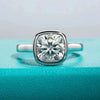 QUADRATISCHER EINFACHER DIAMANT SIEGELRING DAMEN SILBER - Königlicher Siegelring