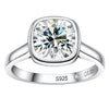 QUADRATISCHER EINFACHER DIAMANT SIEGELRING DAMEN SILBER - Königlicher Siegelring