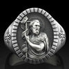 SIEGELRING SILBER HERREN KATHOLISCHE SAINT JEAN-BAPTISTE - Königlicher Siegelring